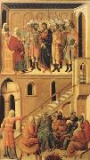 Duccio di Buoninsegna Peter's First Denial of Christ and Christ Before the High Priest Annas (mk08) china oil painting reproduction